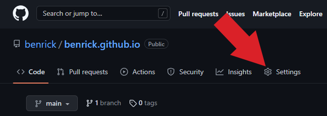 GitHub Repository Top Nav Settings