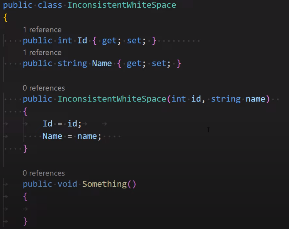 Visible Whitespace in Visual Studio Code